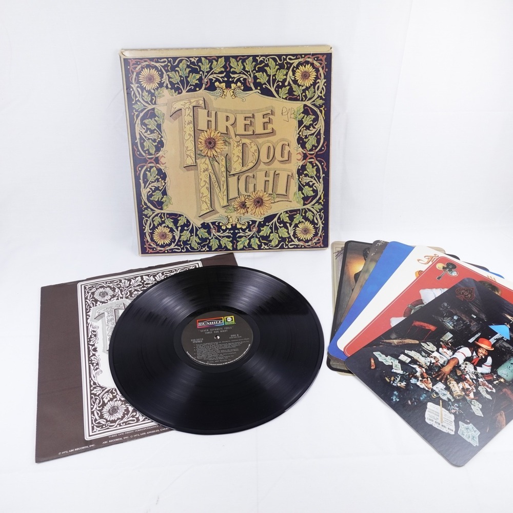 Three Dog Night Lp Seven Separate Fools With Playing Cards On Abc Dunhill Record